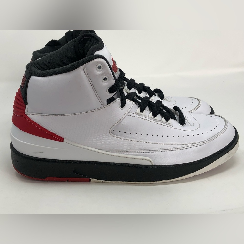 Nike Air Jordan 2 Retro Chicago DX2454-106 White Varsity Red Black- Size 9.5 - Picture 7 of 16